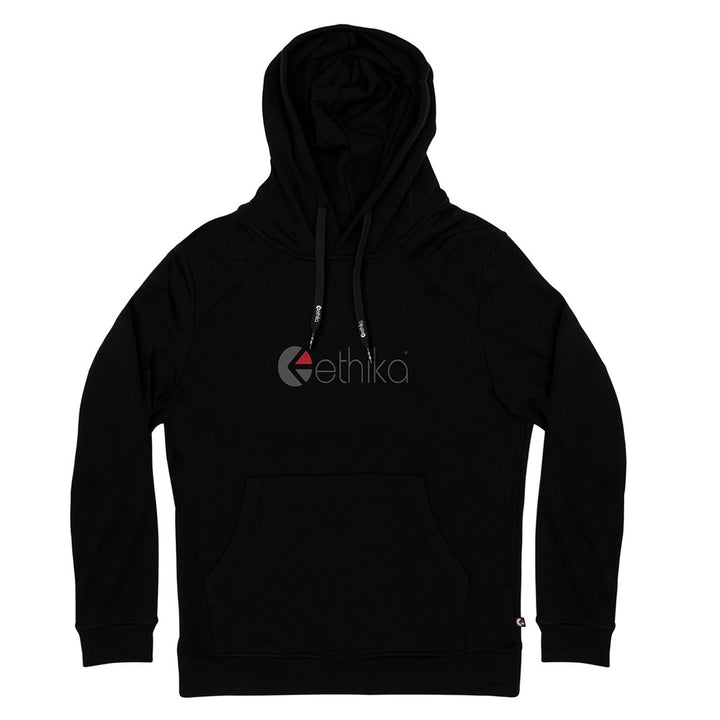 Womens Ethika Logo Pullover Hoodie - Black